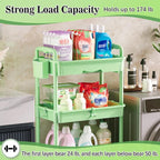 SUNALLY 4 Tier Rolling Utility Cart - Image 5