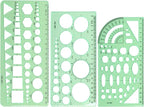 Circle Template Clear Green Plastic Drafting Set Style3 | Scale Drafting by Unlorspy