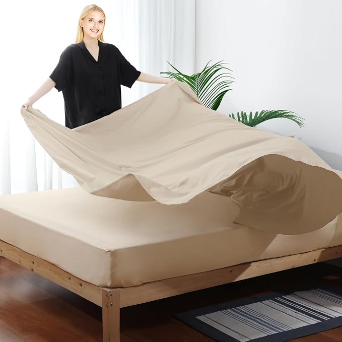 Flat Sheet Only 2 Pack, King Size 400 Thread Count 100% Egyptian Cotton Flat - Image 4