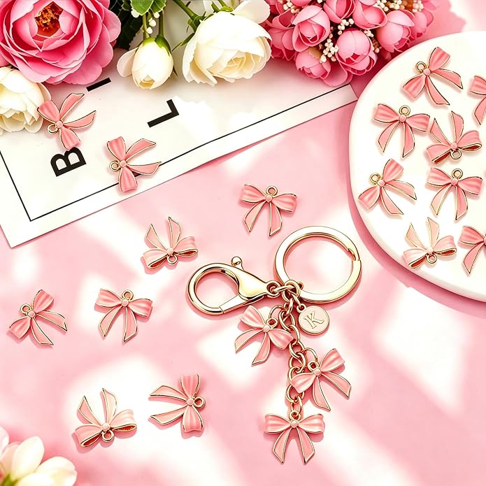 Bow Charms for Bracelet Jewelry Making Cute Bracelet Charms | 18Pcs, Bow Charms - Image 3