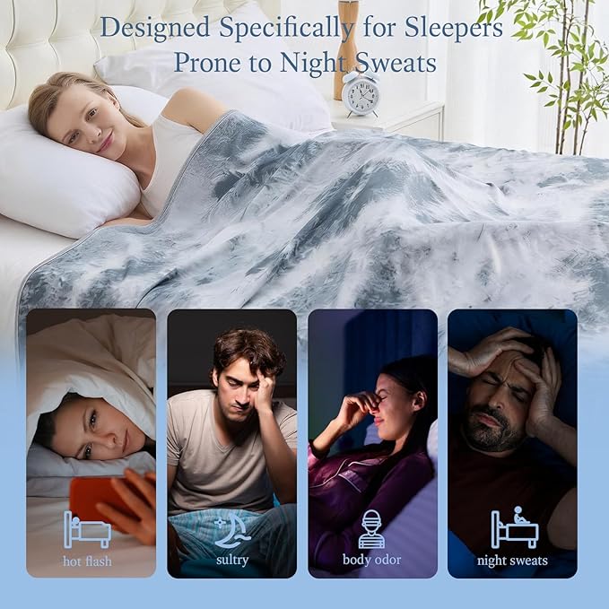 Cooling Blanket Queen Size for Hot Sleepers Ultra Lightweight & Breathable - Image 5