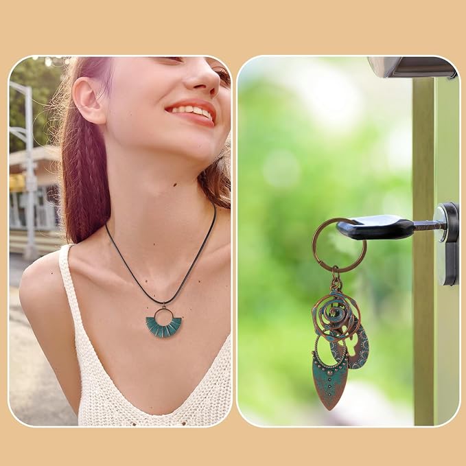 14Pcs Vintage Turquoise Charms - Image 4