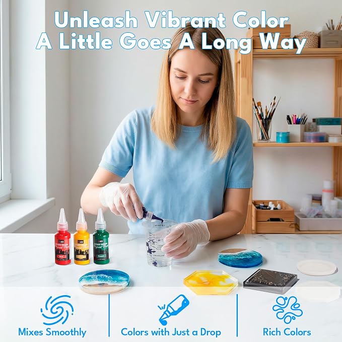 LET'S RESIN 8-Color Resin Pigment Paste, 8 * 1.06oz Concentrated Color | Epoxy - Image 4