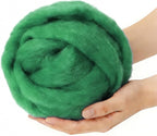 3.4oz Felting Wool Jolly Green, Needle Felting Wool, Wool Roving by %22VNAKER%22+Flagship