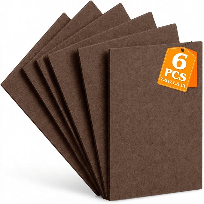 Brown Stiff Felt Sheets 2mm Thick by Grainear
