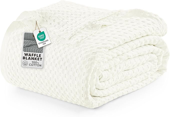 Utopia Bedding 100% Cotton Waffle Weave Blanket King Size by UTOPIABEDDING