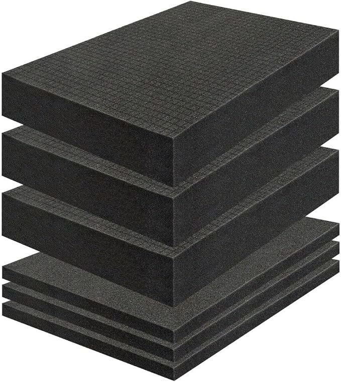 PINGMIC 6 Pack Gun case foam -16 x 12 x 2 Inch Pick and Pluck Foam Sheets by PINGMIC