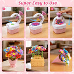 IQKidz Flower Bouquets Toy for Girls, DIY Arts and Crafts Kits for Kids Ages - Image 3