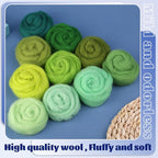 Mayboos 10 Colors Needle Felting Wool, Fiber Wool Yarn Roving, Spinning Wool - Image 3