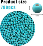 Turquoise Beads Bulk 6mm - Image 2