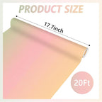 Qyeahkj Boho Bulletin Board Paper Roll Pink Bulletin Board Background Paper - Image 2