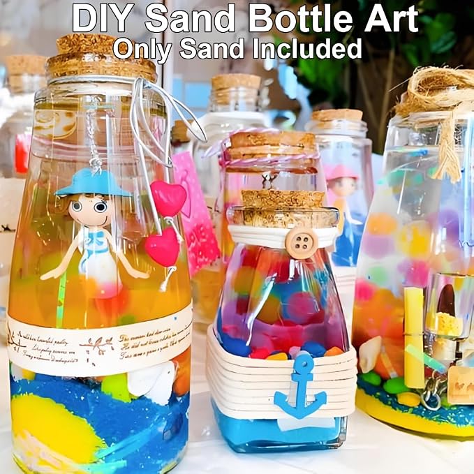 0.85LB Pink Adult Sand Art for Bottles, Art Sand Assortment Decorating Adhesive - Image 4