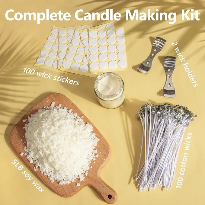 FUHITIM Soy Candle Wax for Candle Making 5 lbs Bag, Premium Natural Soy Wax - Image 2