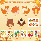 DERAYEE 12PCS Fall Animal Craft Kit - Image 3