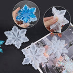 Sakolla 5 Pieces Christmas Silicone Resin Molds 3D Snowflake Molds Silicone - Image 4