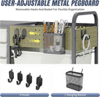 Rolling Storage Cart with Drawers, Storage Organizer Cart with Wheels and - Image 6