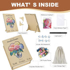 200 Pieces Flowers Wooden Puzzles - Image 5