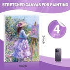 FUMILE Canvas for Painting 18x24, 4 Pack Large Stretched Canvas for - Image 2