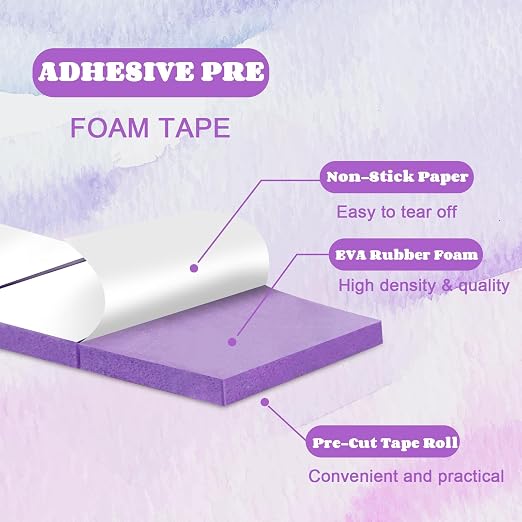 168 Pcs Foam Tape Craft Double Sided Precut 3/4 X 1/2 Inch 3D Adhesive Foam - Image 4