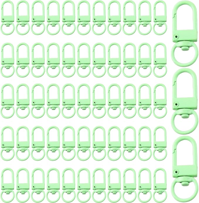 KJML DIY Keychain clip 60pcs Swivel Snap Lobster Claw Keychain Clasps Lanyard by KJMLDIY