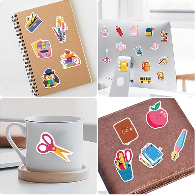 Back to School Stickers 50 pcs School Stickers Students Teacher Science - Image 5