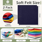 Navy Blue Soft Felt Sheets for Crafts, 1.6mm Thick, Handmade Crafts, DIY - Image 3