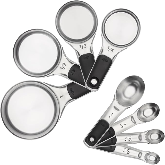 OXO Good Grips 8 Piece Stainless Steel Measuring Cups and Spoons Set by Unknown