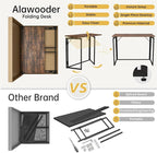 alawooder 31.5" Folding Desk: No Assembly, Wood Top - Image 8