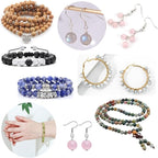 280pcs 6mm 7 Chakra Natural Stone Beads Crystal Bracelet Jewelry Making Kit | - Image 3