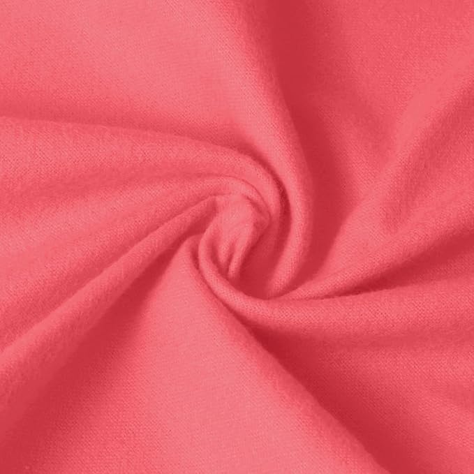 59”W Cotton Flannel Fabric, Super Soft 150GSM, Medium Weight Solid Arts & by Unknown