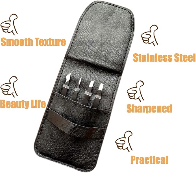 LUDOUPIER Tweezers Set with Travel Case, Great Precision Upgrade Professional - Image 3