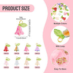 FASHEWELRY 80Pcs Glass Flower Charms Colorful Tulip - Image 6