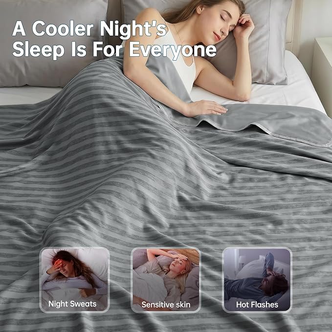 Guohaoi Cooling Blankets for Hot Sleepers, Arc-Chill Q-Max >0.5 Cool Fiber - Image 2
