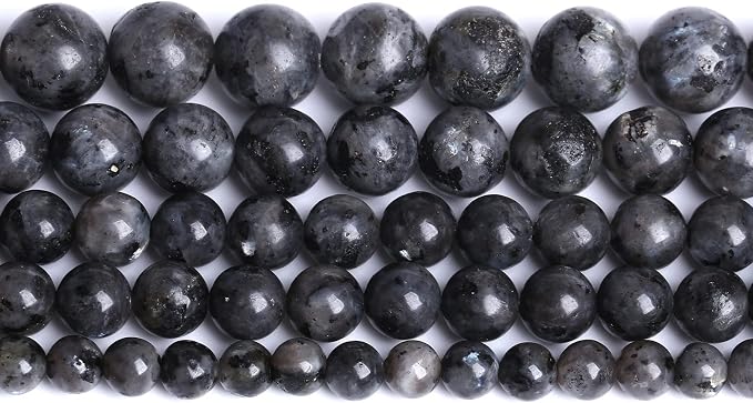 6mm 61pcs Natural Black Labradorite Stone Beads Round Larvikite Beads - Image 2