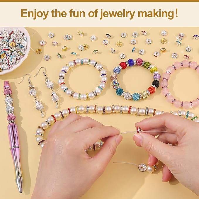 TINKRSTUFF 720 pcs 8mm Spacer Beads - Image 7