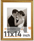 upsimples Vintage 11x14 Picture Frame, Antique Gold Frame Displays 8x10 by upsimples