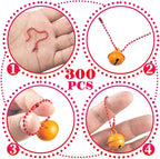 300Pcs Stainless Steel Ball Chain Set, 2.4mm Bead Chains 10 Colors 3.9 Inch - Image 3