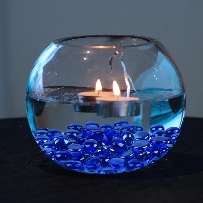 5lb Dark Blue Glass Marbles for Vase, Decorative Pebbles for Vase Fillers - Image 7