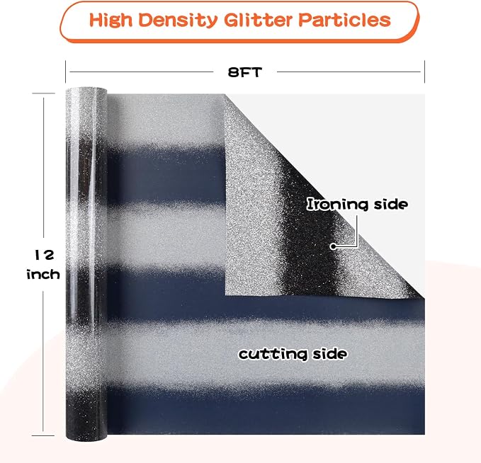 guangyintong Rainbow Glitter Heat Transfer Vinyl - Image 3