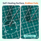 HTVRONT 5 Packs Self Healing Cutting Mat- 12" x 18” Double-Sided Cutting Mats - Image 2