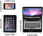 cobee 3Pcs Miniature Dollhouse Décor, 1:12 Metal Simulation Laptop Tablet Smart - Image 3