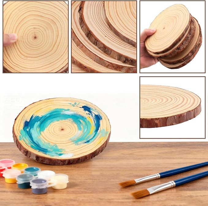 FSWCCK 6 PCS Unfinished Wood Slices - Image 7
