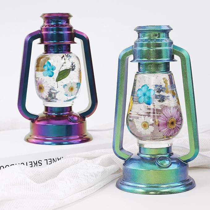Actvty Kerosene Lamp Resin Mold Set, 2 Shapes Lantern Silicone Molds - Image 2