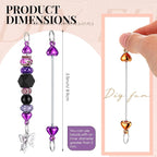 Tondiamo 24 Pcs Beadable Keychain Bars Bulk Blank DIY Metal Beaded Keychain - Image 3