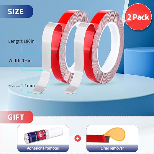 PHIXBEAR Super Strong Adhesion, Heavy Duty Double Sided Tape, Waterproof - Image 2