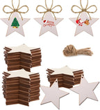 50PCS Unfinished Wood kit with Holes, Wood Slice by Waeceip