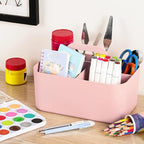 Multiuse Caddy Organizer with Handle, Portable Divided Plastic Tote Bin - Image 4