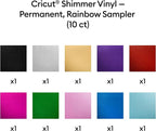 Cricut Shimmer Vinyl – Permanent, Party Sampler - 12 in x 12 in - Image 3