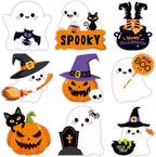 54Pcs Halloween Ghost Cutouts, Classroom Halloween Bulletin Board Decorations by PAIVSUN