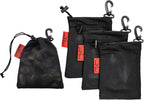Mesh Foraging Bags with Clip, 4 Pack Drawstring & Toggle Closure Foraging Pouch by CoverGeny
